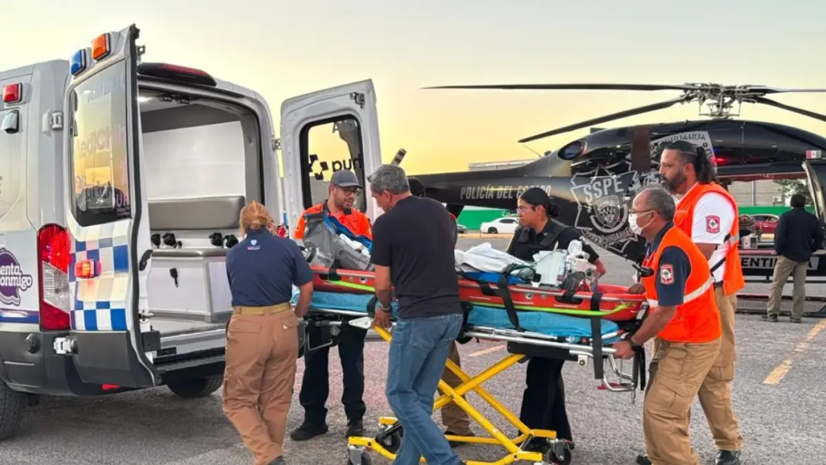 Trasladan en helicóptero a menor lesionada en Guachochi a Chihuahua
