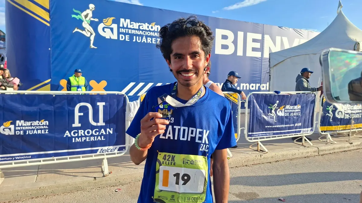 Guanajuatense conquista el Maratón Internacional de Juárez
