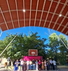 Entrega Municipio nuevo domo en primaria Soledad Herrera Villa