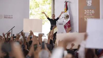 Defiende Sheinbaum soberanía nacional en cierre de su evento en Juárez