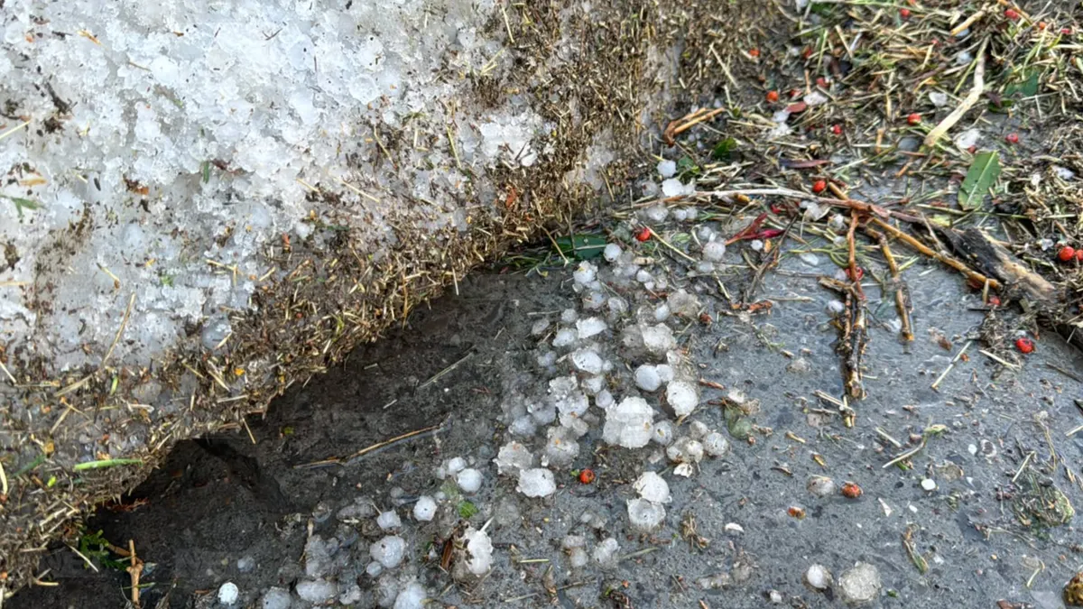 Sorprende a juarenses granizo que no se derrite