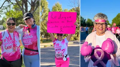 Familias juarenses se unen en carrera contra el cáncer de mama