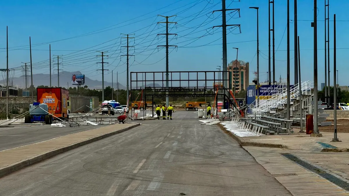 Preparan montaje del Maratón Internacional de Juárez en el ex Hipódromo