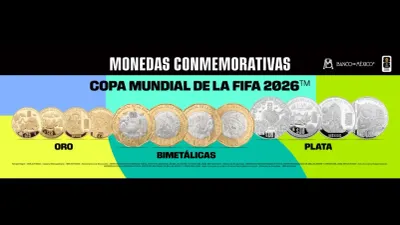 Lanza Banxico monedas conmemorativas de la Copa Mundial FIFA 2026
