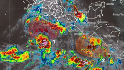 Vigilan dos zonas con potencial ciclónico frente al Pacífico mexicano