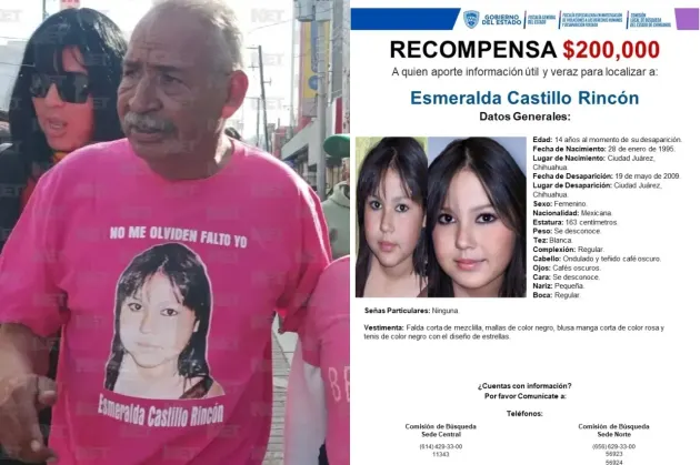 Reactivan búsqueda de Esmeralda Castillo con recompensa de 200 mil pesos