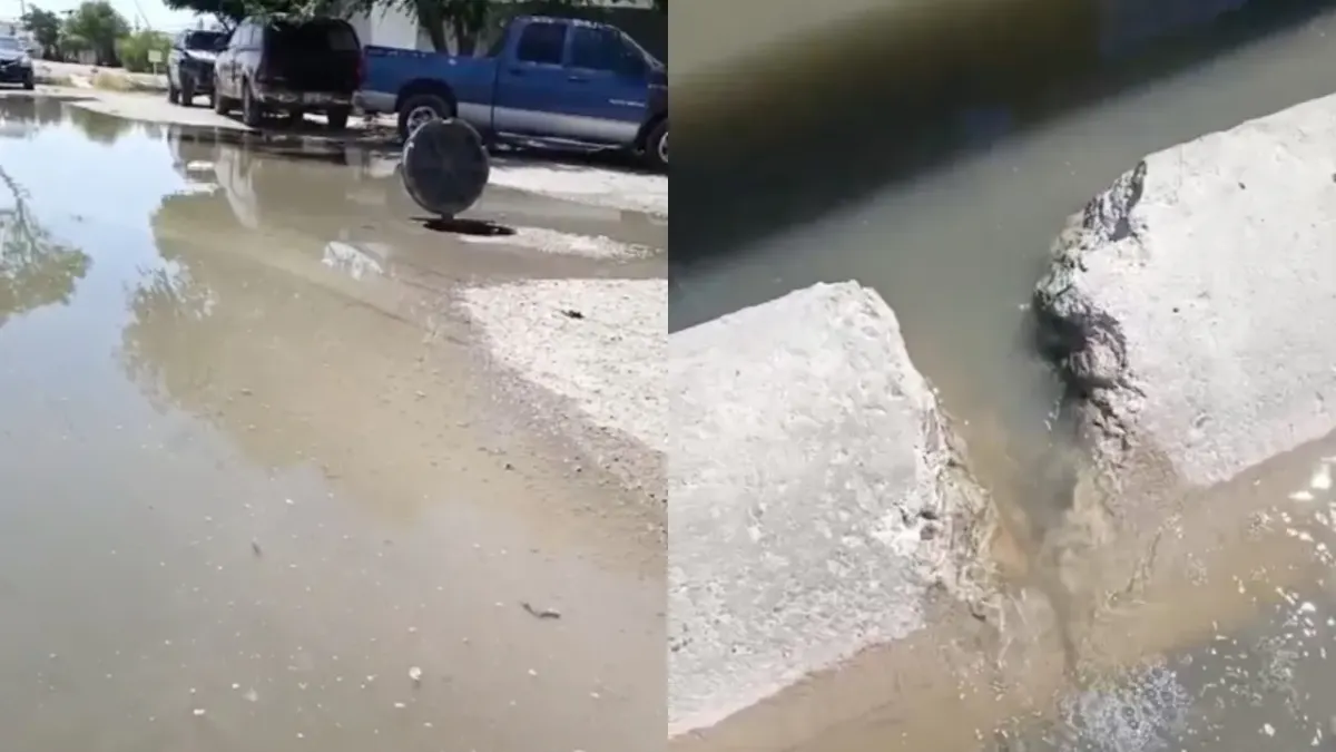 Denuncian vecinos fuga de aguas negras en Riberas del Bravo