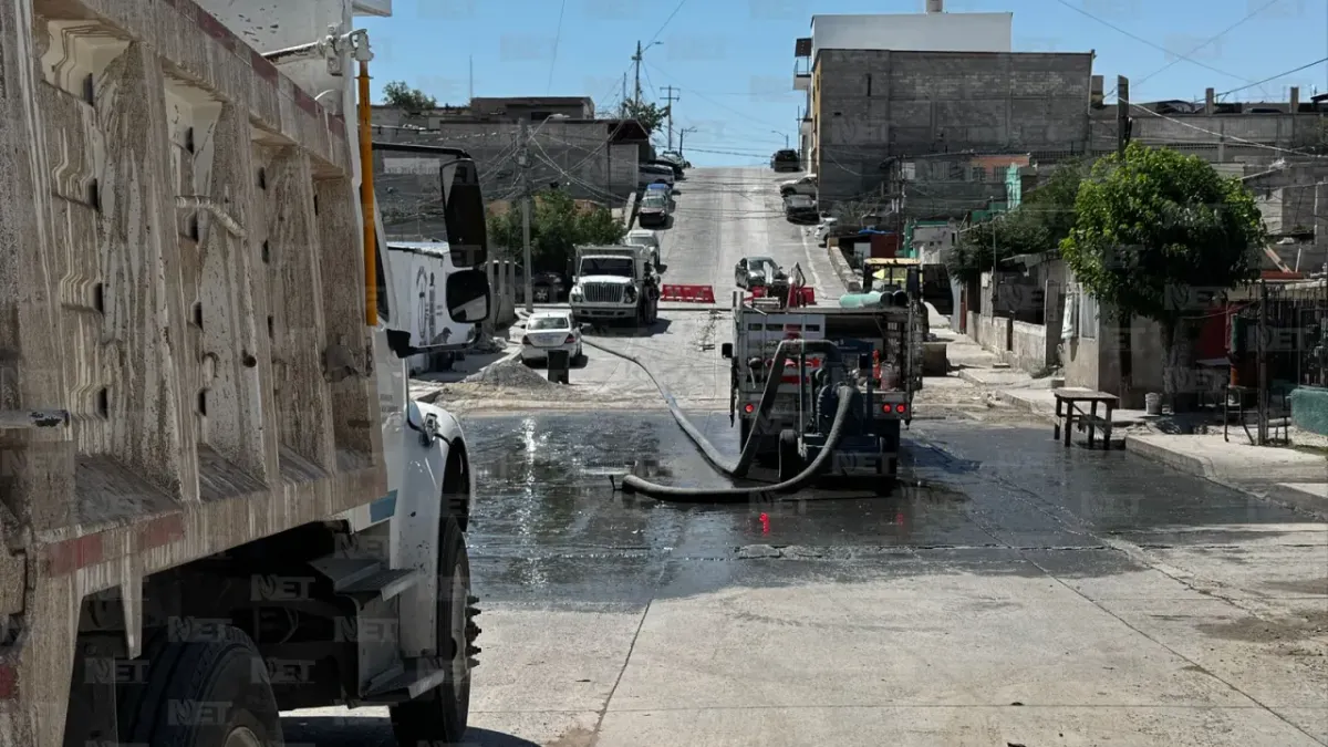 Repara JMAS tubería en colonia Azteca tras inundaciones