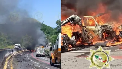 Embiste tractocamión a vehículos en autopista Guadalajara–Tepic; reportan 16 muertos