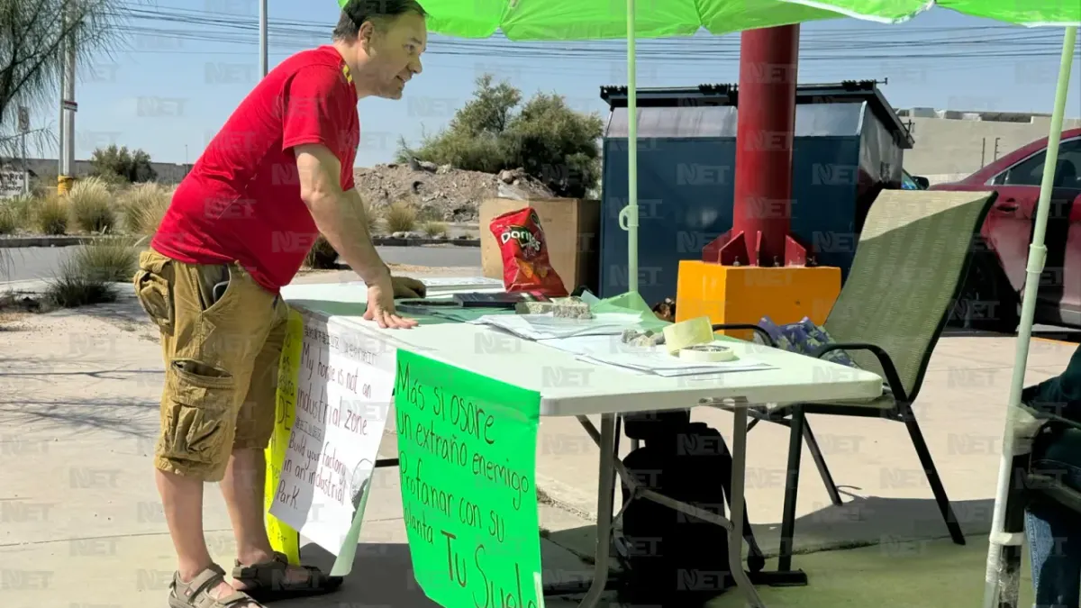 Protestan vecinos contra posible proyecto industrial cerca de sus fraccionamientos