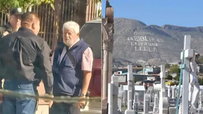 Visita Jaime Maussan panteón Tepeyac en Juárez