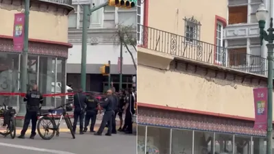 Cae escombro de edificio abandonado y deja un herido en el centro de El Paso