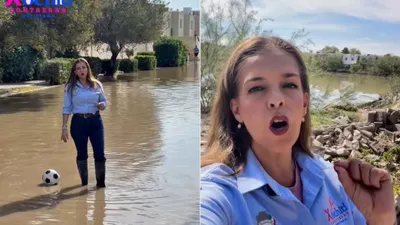 Critican a Xóchitl Contreras por usar inundaciones de Juárez para hacer política