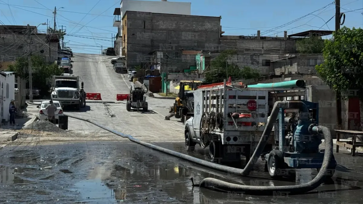 Repara JMAS tubería en colonia Azteca tras inundaciones
