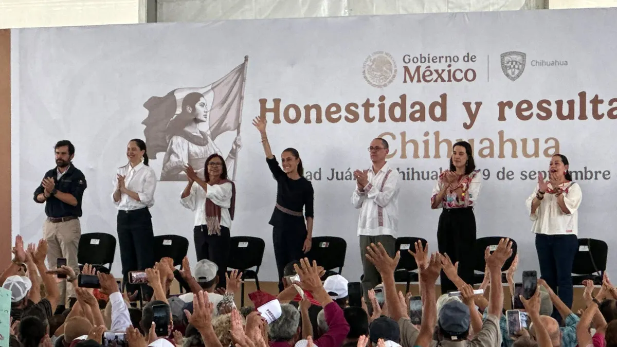 Arriba Sheinbaum a la Plaza de la Mexicanidad para rendir informe