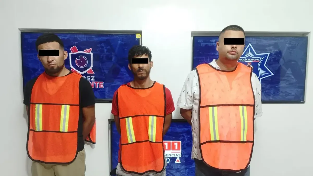 Detienen a 3 presuntos asaltantes; uno es investigado por homicidio