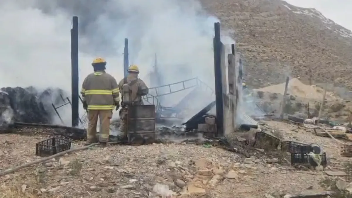 Controlan Bomberos incendio en rancho del Camino Real