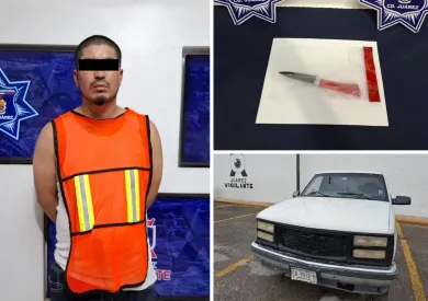Capturan a hombre por robo con cuchillo en comercio de la Melchor Ocampo