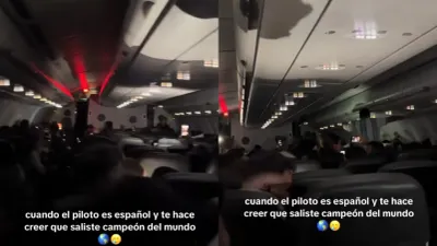 Piloto español hace broma a pasajeros y finge que Argentina ganó el Mundial