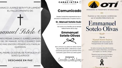 Empresarios de Juárez envían condolencias a Manuel Sotelo por muerte de su hijo