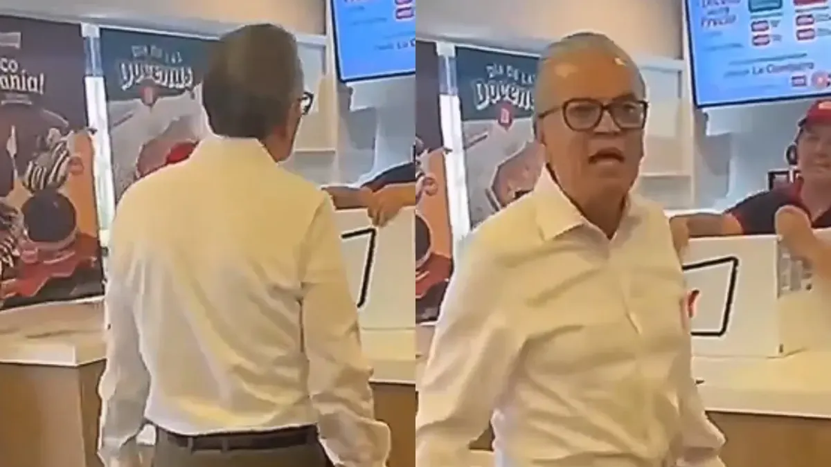 Adulto mayor le grita a empleado de Krispy Kreme y lo bautizan como 'Lord Donas'