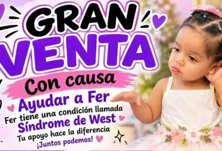 Realizan venta con causa para apoyar a niña con Síndrome de West en Juárez