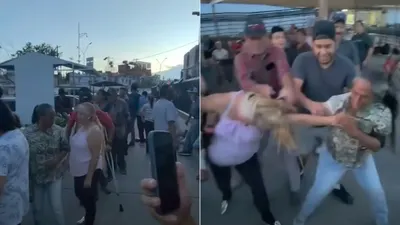 Abuelitas se agarran a golpes en fila del IMSS en Chihuahua y el video se hace viral