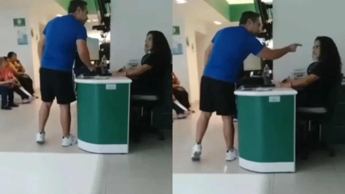 Captan en video a hombre que amenaza de muerte a trabajadora del IMSS