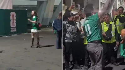 Ignora Nodal gritos de Ángela y se detiene a cantar con sus fans