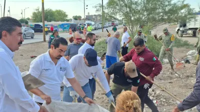 Llevan jornada 'Juárez Amanece Limpio' a las nueve etapas de Riveras del Bravo