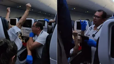 Paramédico juarense le salva la vida a pasajera en pleno vuelo CDMX–Cancún