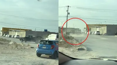 Intenta presumir su camioneta, hace 'drift' y la destroza contra un poste