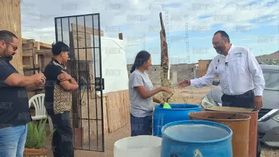 Realizan entrega semanal de agua en colonia La Nueva Conquista