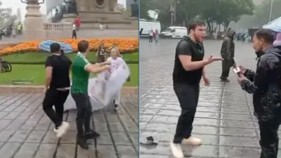 Aficionados del Tri agreden a activista y reportero durante festejo en el Ángel