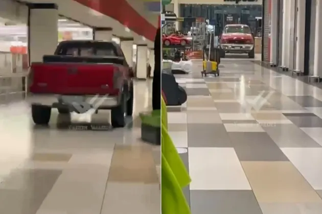 Hombre intoxicado conduce camioneta dentro de Plaza Sendero y causa destrozos