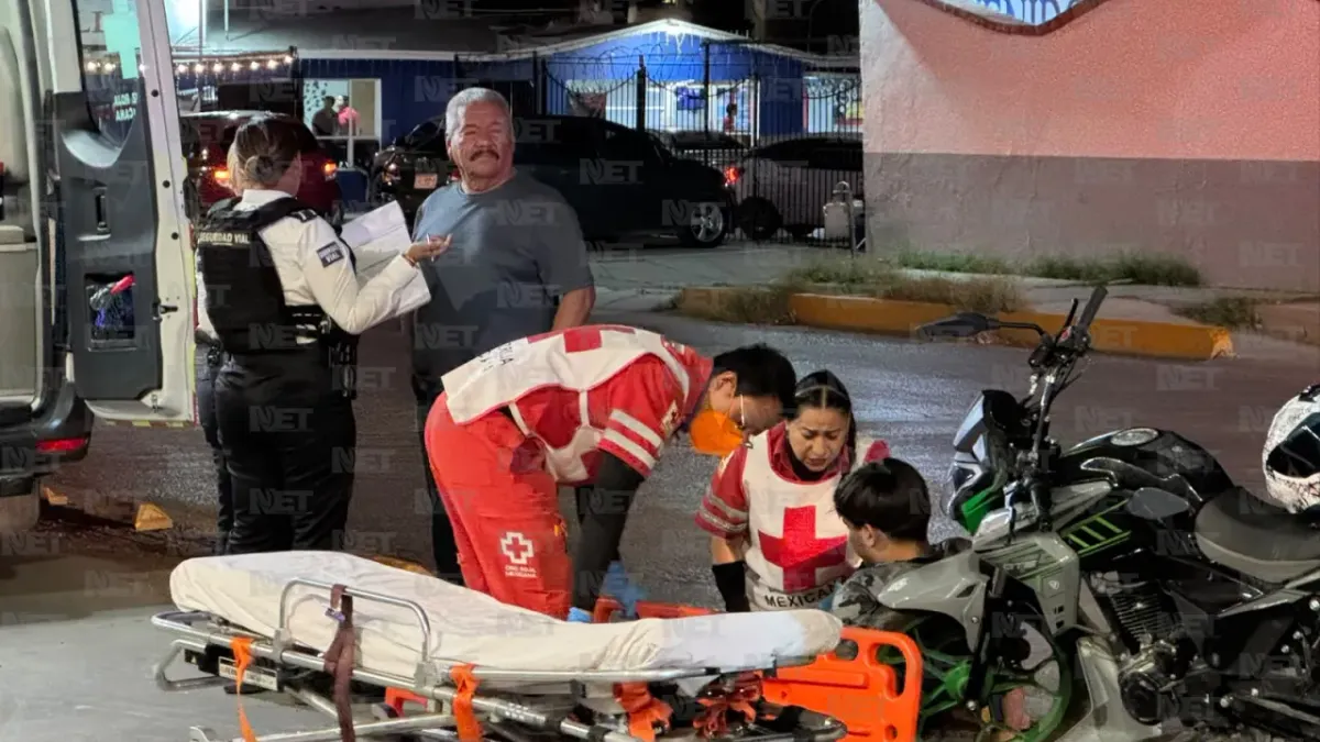 Motociclista lesionado tras corte de paso frente al Motel La Villita