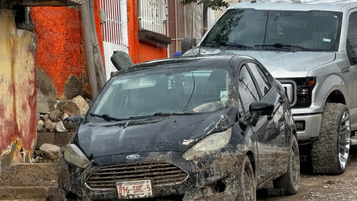 Lluvias dejan calles y autos cubiertos de lodo en Granjas de Chapultepec
