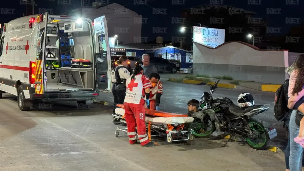 Motociclista lesionado tras corte de paso frente al Motel La Villita