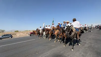 Participa Marco Bonilla en salida de Cabalgata Villista rumbo a Chihuahua