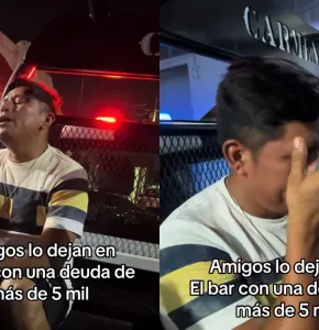 Amigos lo dejan en bar con cuenta de 5 mil pesos y su mamá se niega a ayudarlo