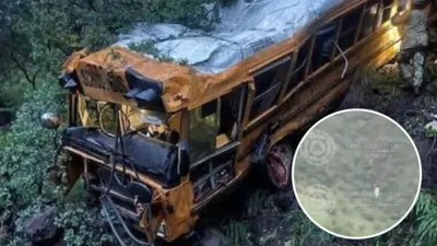 Suman 40 heridos y un muerto tras caída de autobús a barranco en Madera