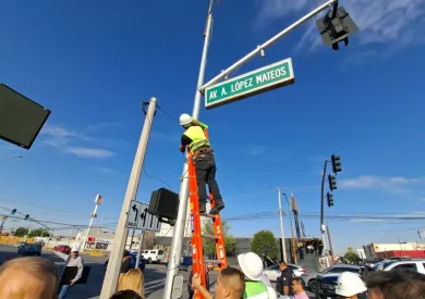 Arranca instalación de semáforos con IA en la López Mateos