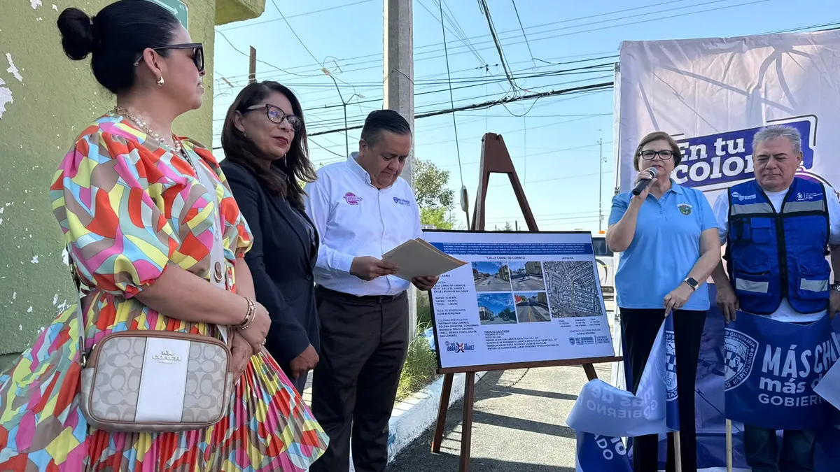 Entrega Estado rehabilitada  la calle Canal de Corinto en Infonavit Frontera