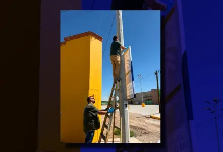 Retira Ecología 200 pendones de publicidad ilegal en postes de Valle de Sol