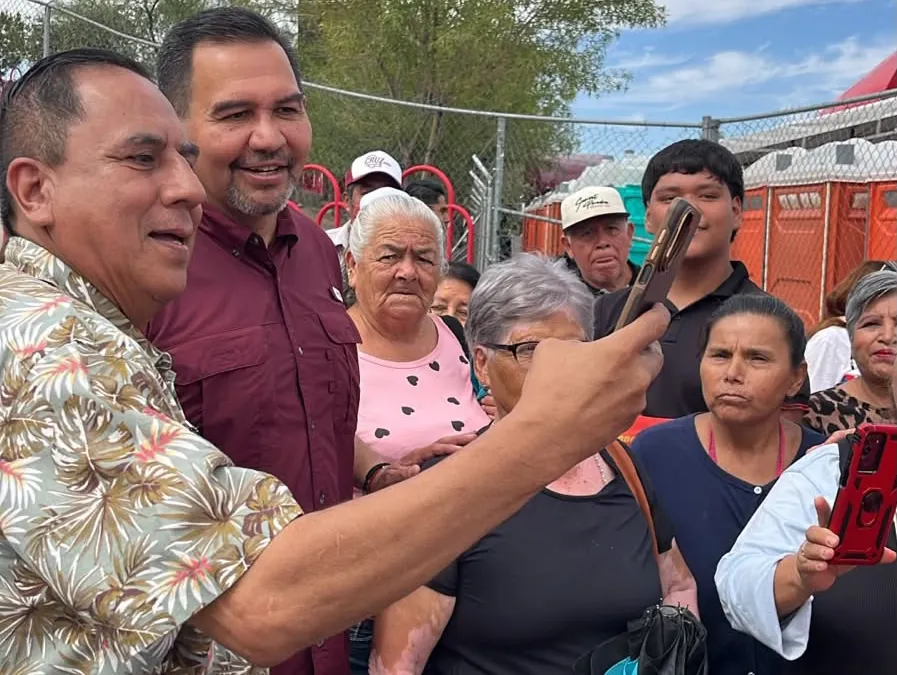 Llega Cruz Pérez Cuéllar a la 'X' para informe de Sheinbaum en Juárez