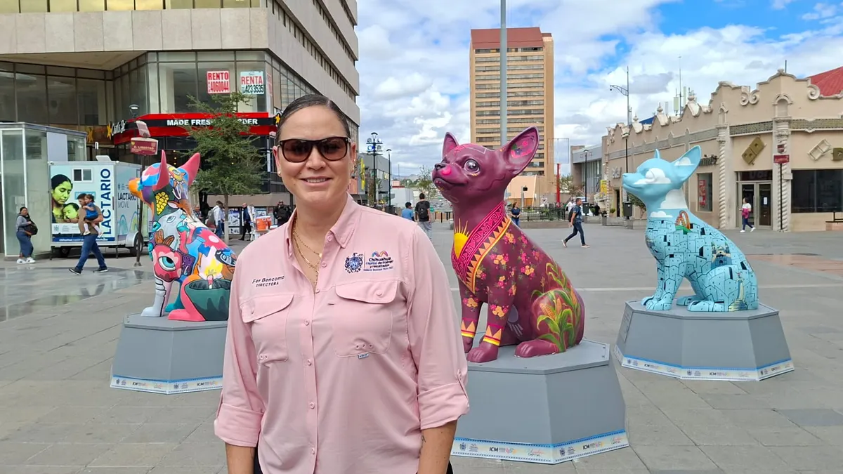 Artistas locales intervienen esculturas de perros chihuahua para el Ficuu