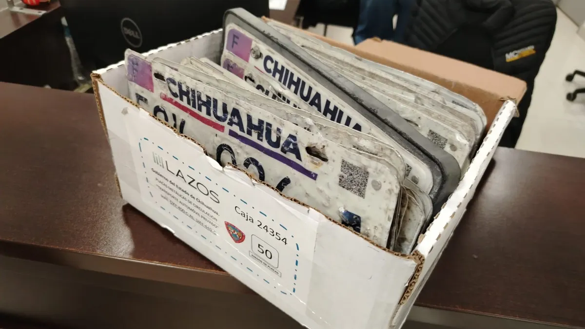 Recuperan 30 placas perdidas por lluvias en Juárez; Recaudación busca a sus dueños