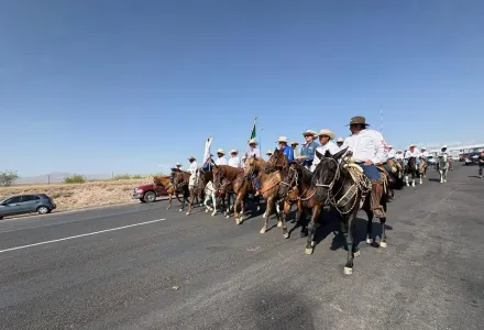 Participa Marco Bonilla en salida de Cabalgata Villista rumbo a Chihuahua