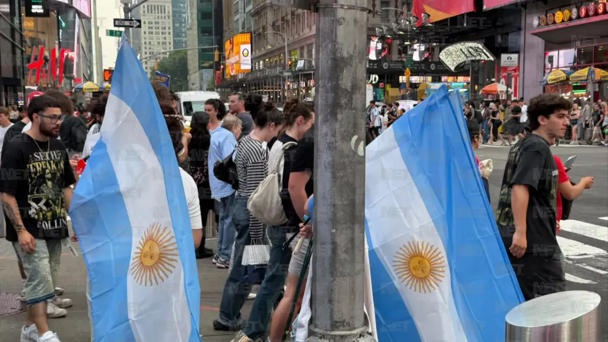Así se vive la fiesta argentina en Nueva York previo a la final del Mundial