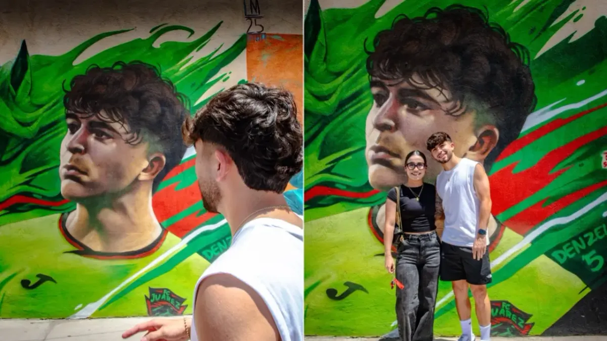 Rinden homenaje a Denzell García con mural en el Centro Histórico de Juárez